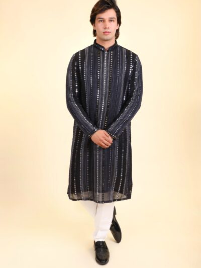 Embroidered Mirrorwork Kurta Pajama