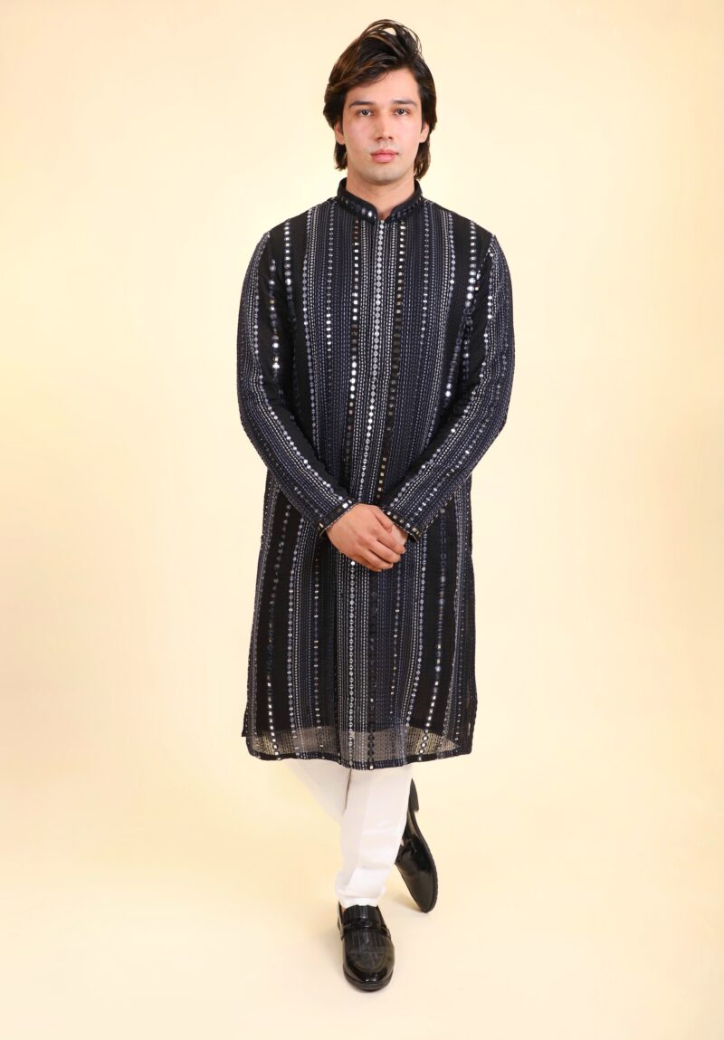 Embroidered Mirrorwork Kurta Pajama