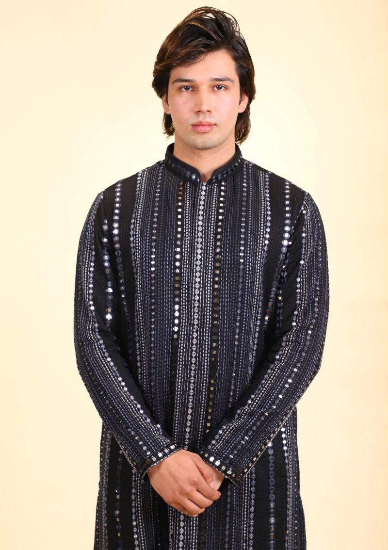 Embroidered Mirrorwork Kurta Pajama