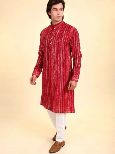 Embroidered Sequin Kurta Pajama