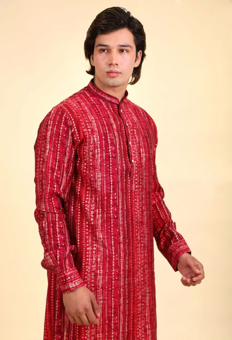 Embroidered Sequin Kurta Pajama