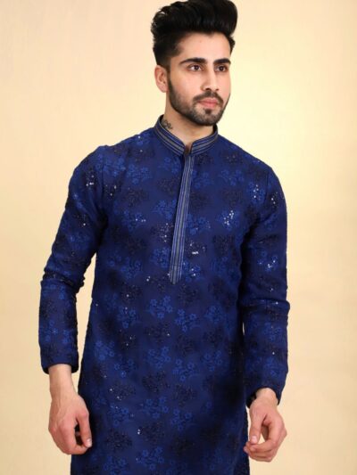 Embroidered Thread Work Kurta Pajama