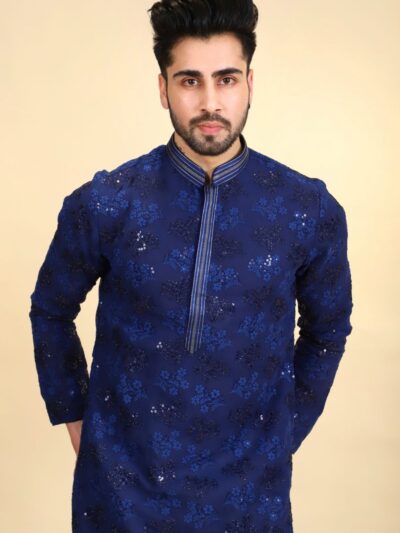 Embroidered Thread Work Kurta Pajama