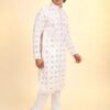 Mirror Work White Kurta Pajama