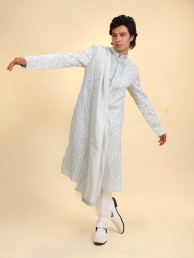 Embroidered Thread Work Kurta Pajama