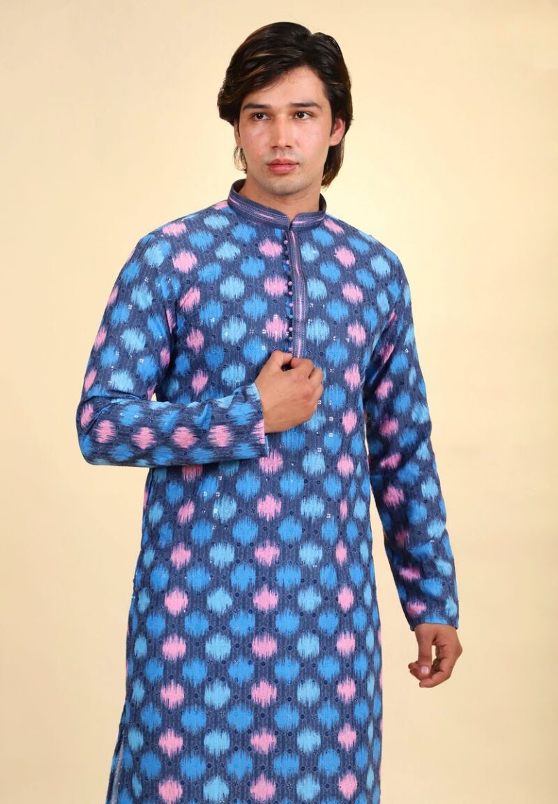 Printed Cotton Kurta Pajama