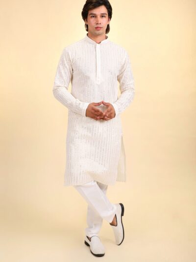 Thread Work Kurta Pajama Set