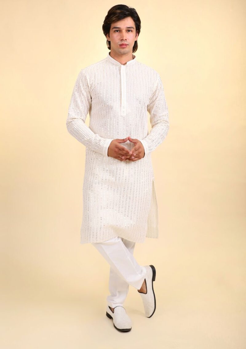 Thread Work Kurta Pajama Set