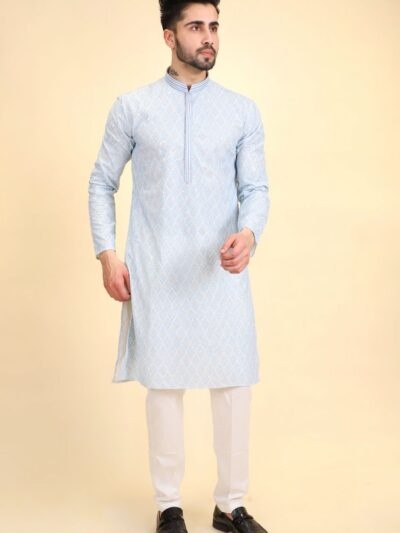 Thread Sequins Work Kurta Pajama