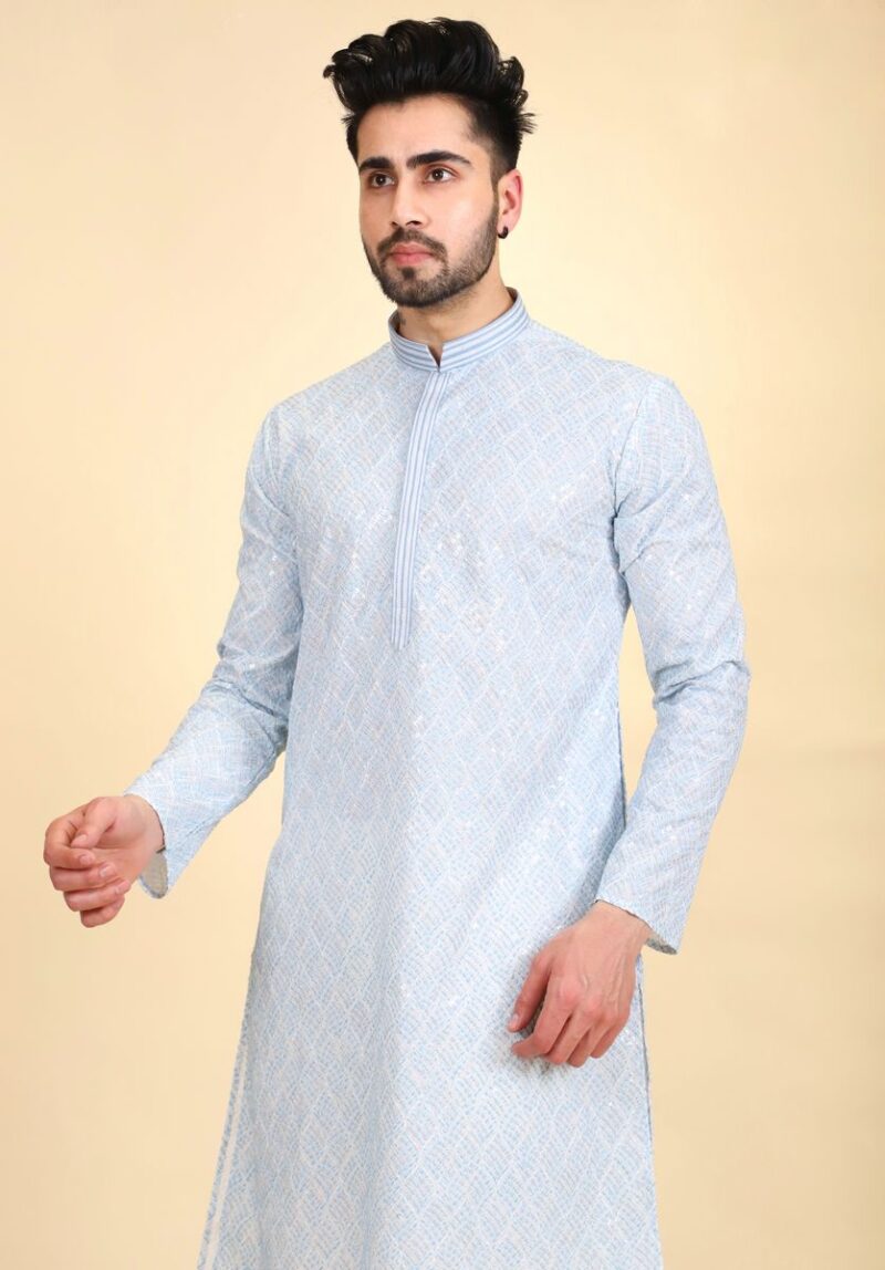 Thread Sequins Work Kurta Pajama