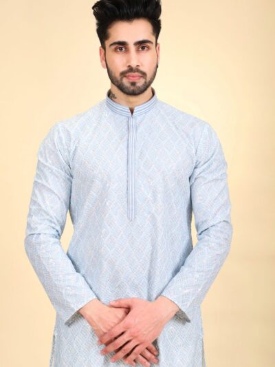 Thread Sequins Work Kurta Pajama