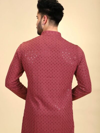 Sequins Thread Work Kurta Pajama