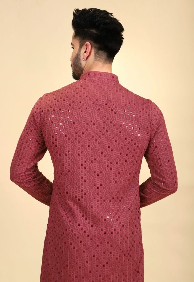 Sequins Thread Work Kurta Pajama