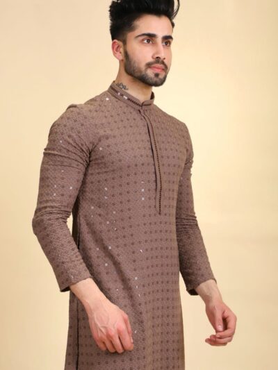 Sequin Chikan Kurta Pajama