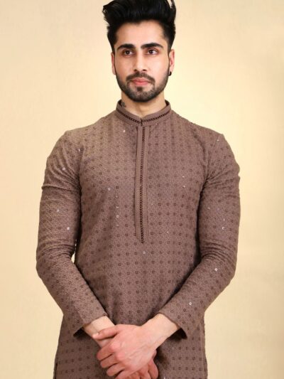 Sequin Chikan Kurta Pajama