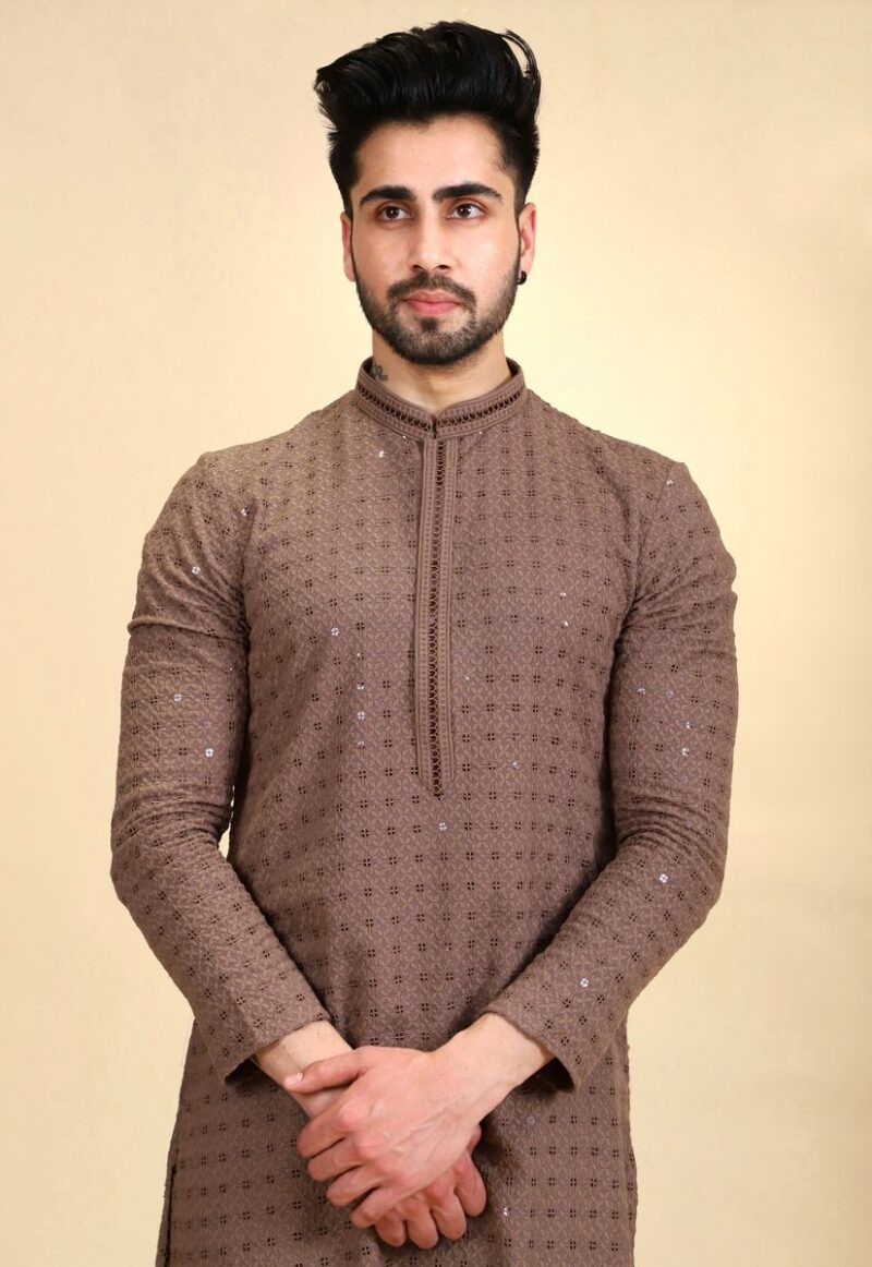 Sequin Chikan Kurta Pajama