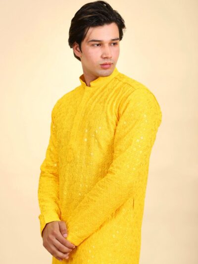 Chikan Thread Work Kurta Pajama