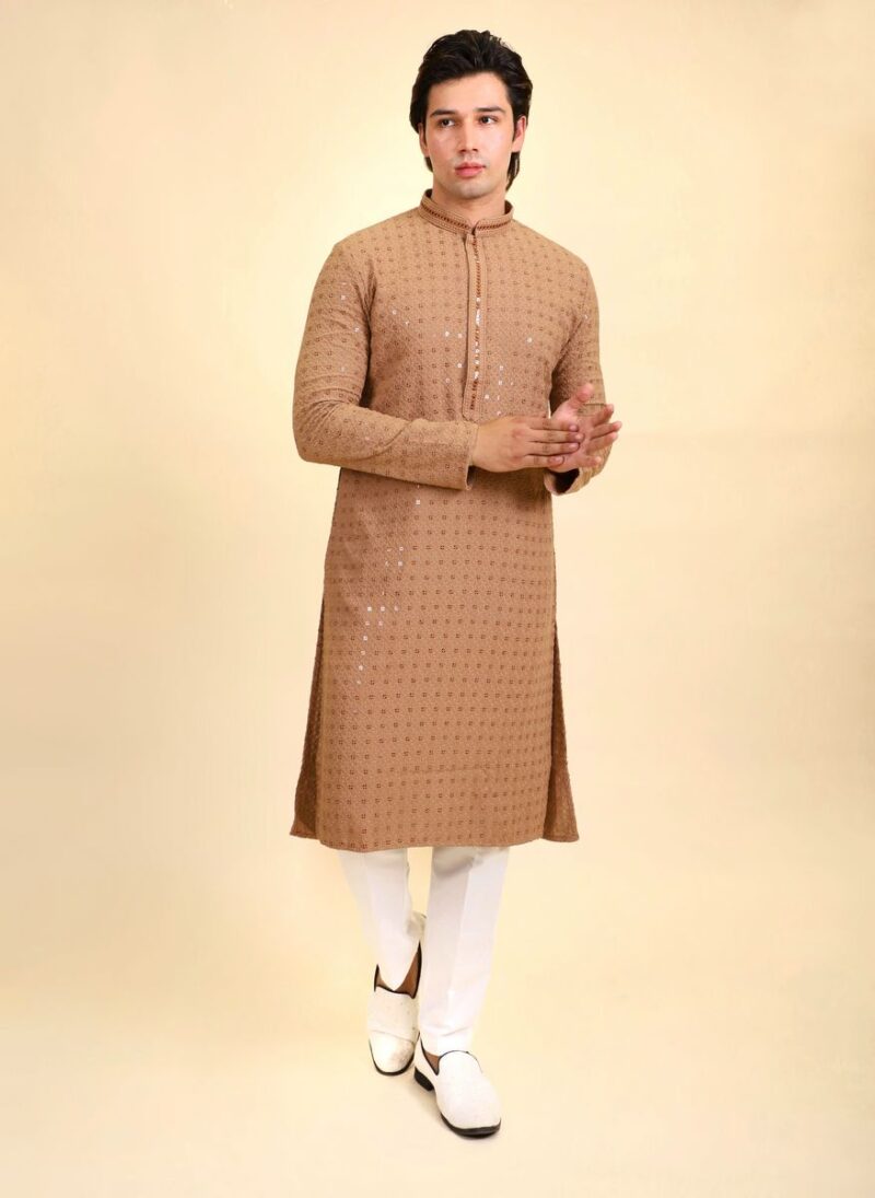 Chikan Thread Work Kurta Pajama