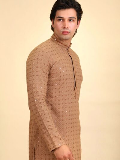 Chikan Thread Work Kurta Pajama