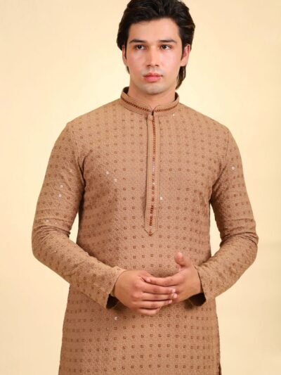 Chikan Thread Work Kurta Pajama