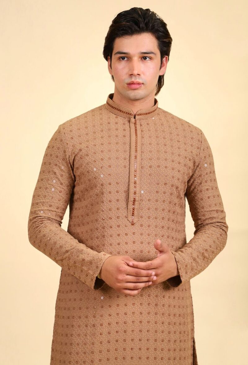 Chikan Thread Work Kurta Pajama