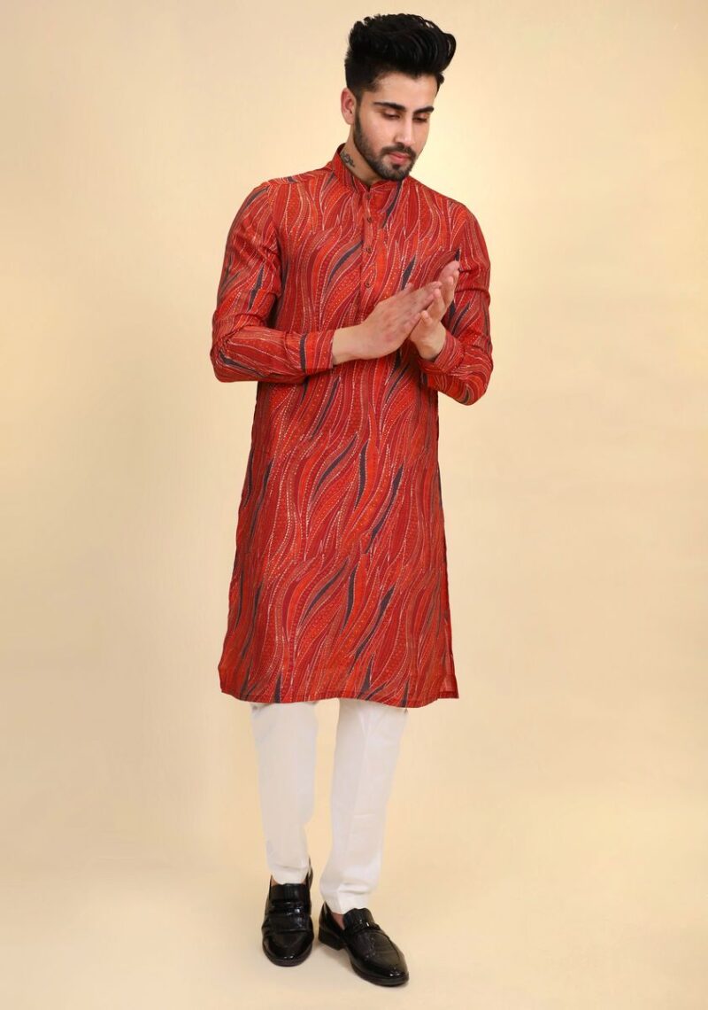 Embroidered Patch Work Kurta Pajama