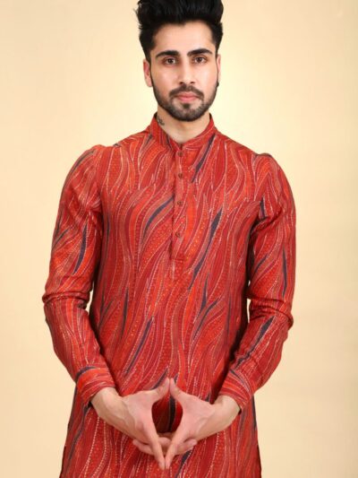 Embroidered Patch Work Kurta Pajama