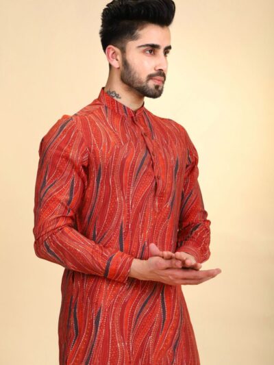 Embroidered Patch Work Kurta Pajama