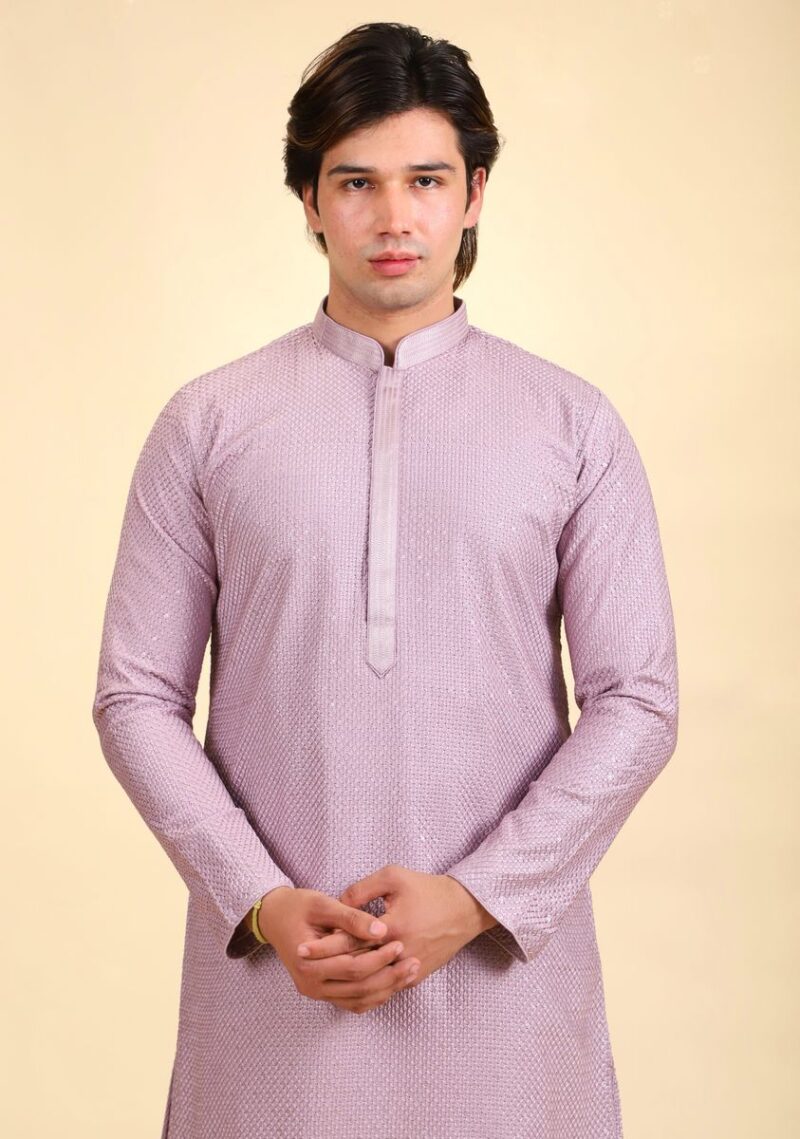 Sequins Thread Work Kurta Pajama