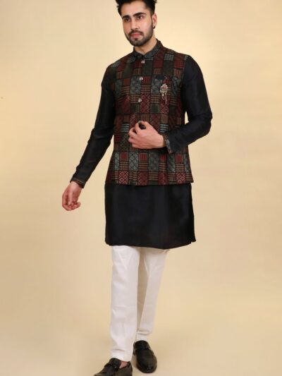 Fancy Jacket Kurta Pajama Set