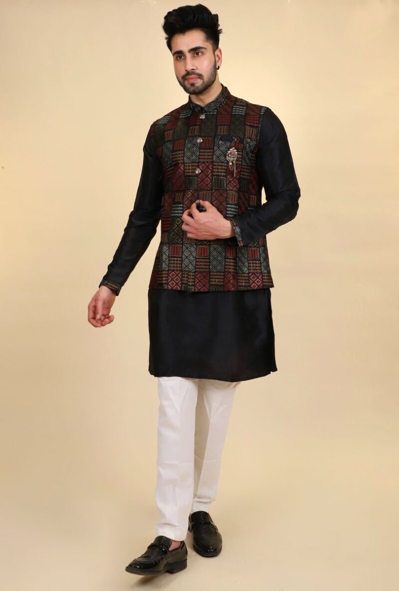 Fancy Jacket Kurta Pajama Set