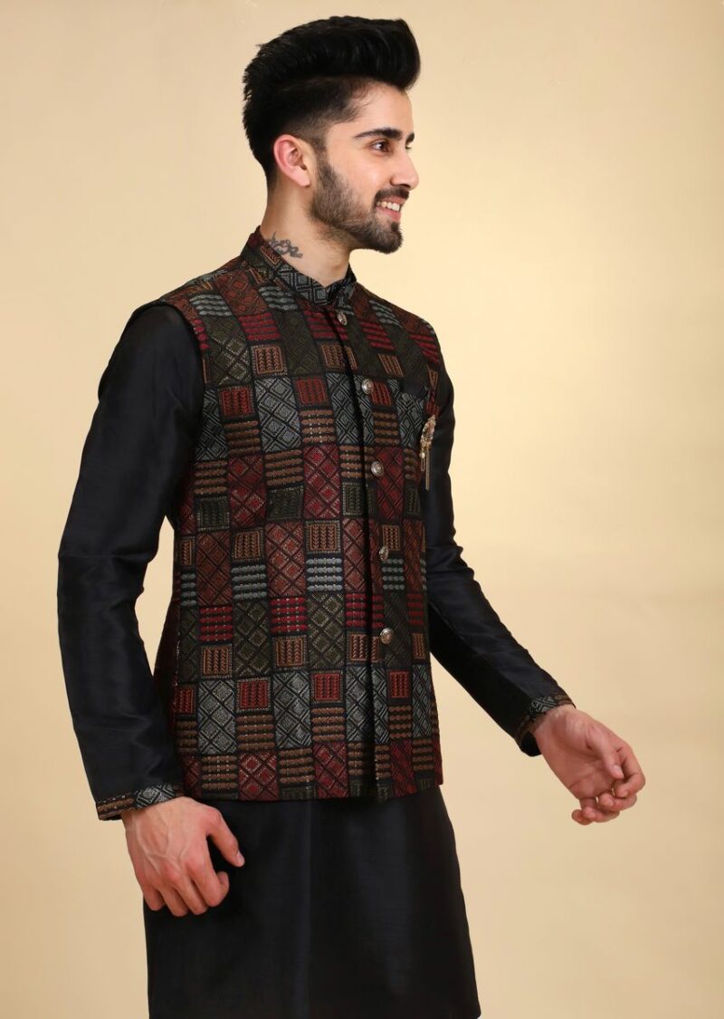 Fancy Jacket Kurta Pajama Set