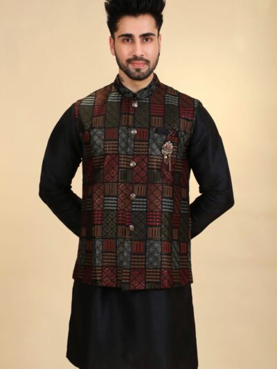 Fancy Jacket Kurta Pajama Set