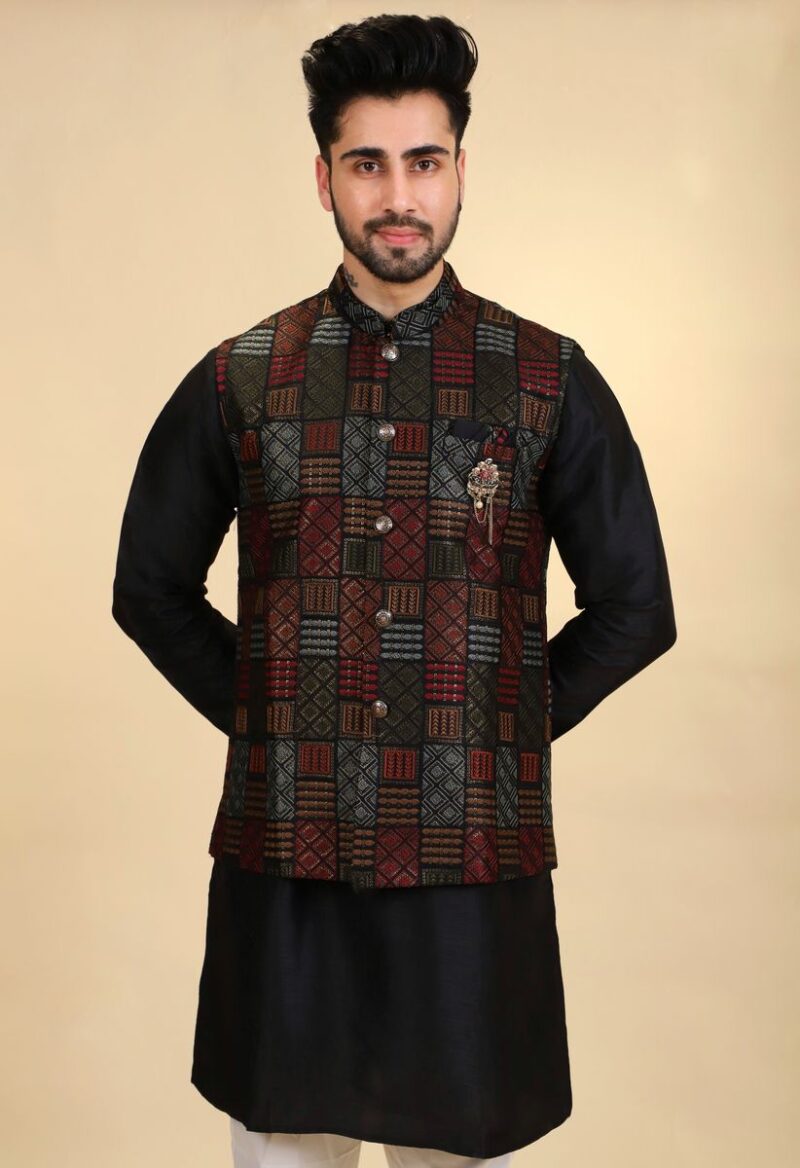 Fancy Jacket Kurta Pajama Set