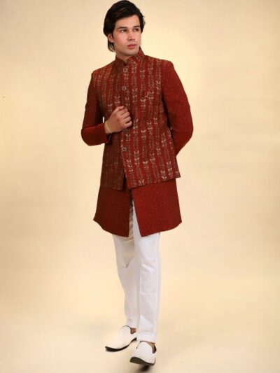 Designer Jacket Set Kurta Pajama