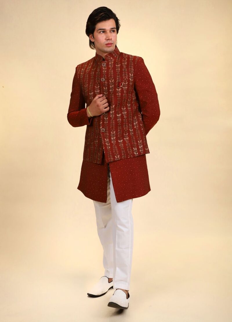 Designer Jacket Set Kurta Pajama