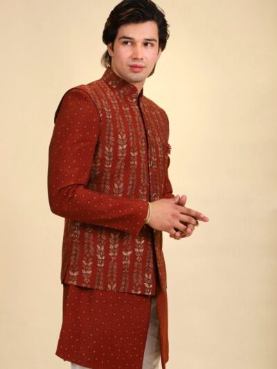 Designer Jacket Set Kurta Pajama