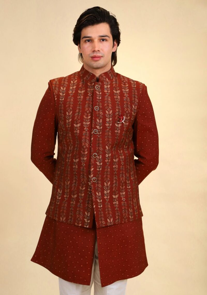 Designer Jacket Set Kurta Pajama