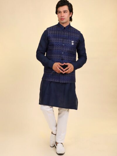 Kurta Pajama With Fancy Jacket