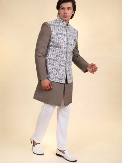 Men Jacket Set Kurta Pajama