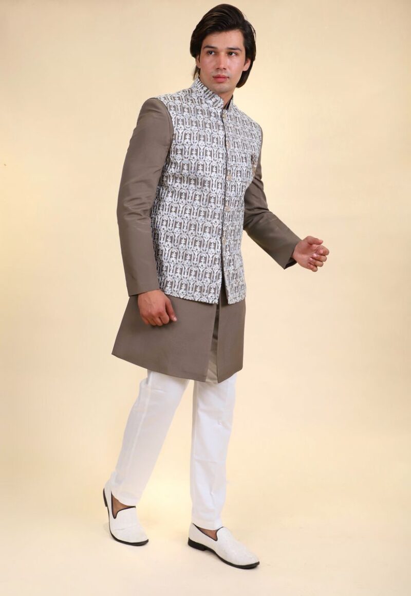 Men Jacket Set Kurta Pajama