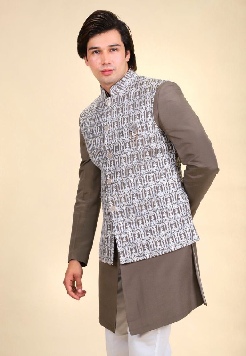 Men Jacket Set Kurta Pajama