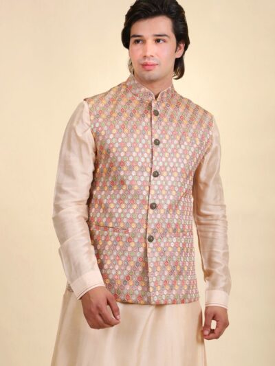 Kurta Pajama Designer Jacket Set