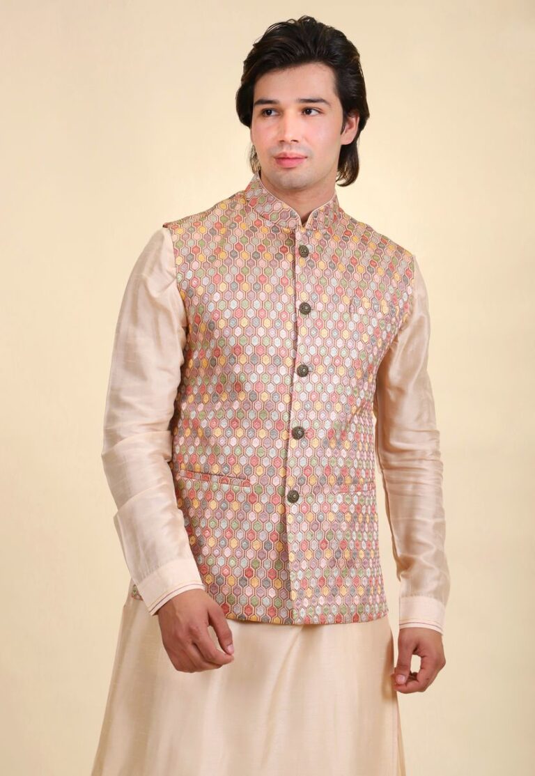 Kurta Pajama Designer Jacket Set