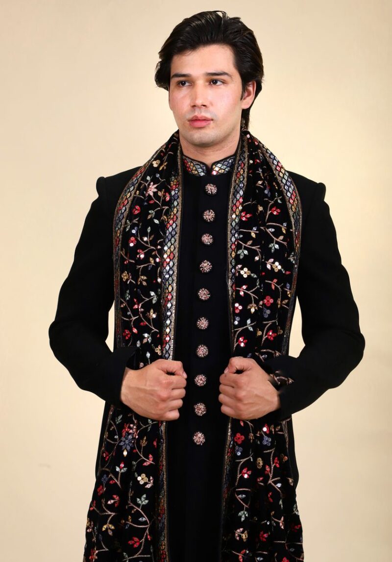 Handwork Design Black Indo-Western