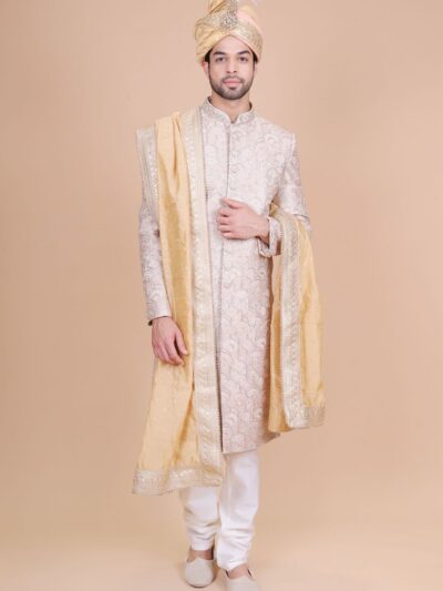 Off-White Color Groom Sherwani