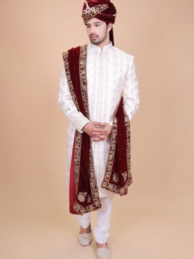 White Groom Sherwani Designs