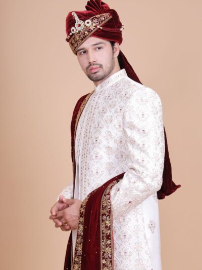 White Groom Sherwani Designs