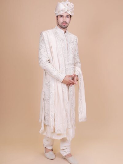 Off-White Color Designer Sherwani