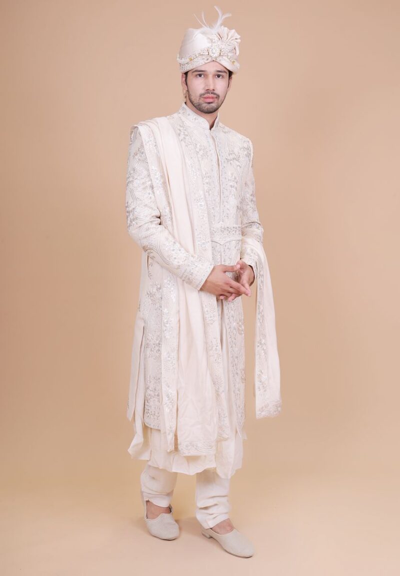 Off-White Color Designer Sherwani